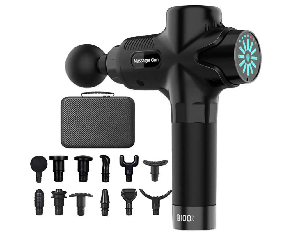 Ударний масажер Boostex Pro Max 2 кейс та 12 масажних головок